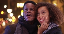 Young black couple have a night on the town